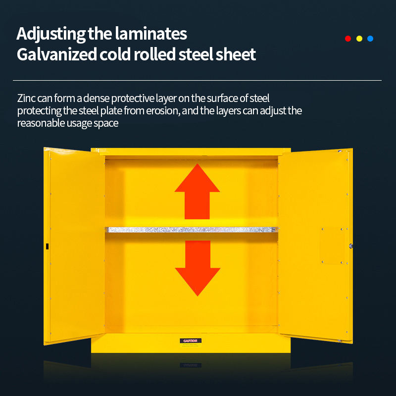 خزانة المواد الكيميائية المقاومة للحريق القابلة للاشتعال الفولاذ مقاوم للانفجار مقاوم السائل سائل السلامة الصلب خزانة.